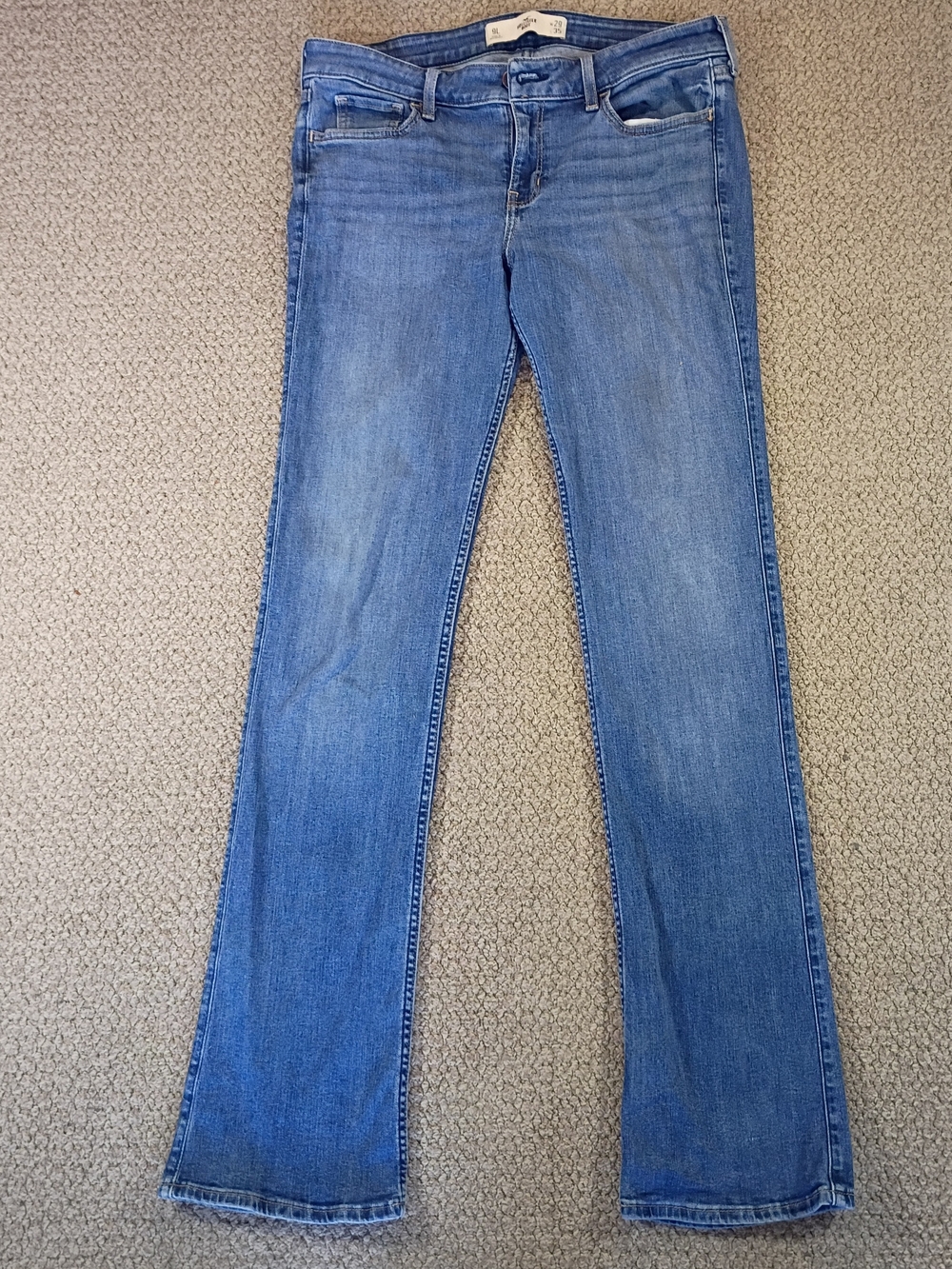 Hollister Medium Blue Bootcut Jeans 9L 29/35